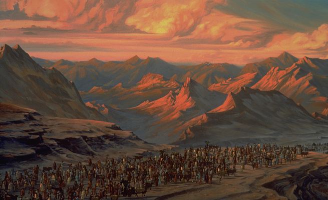 Israelites in the wilderness.