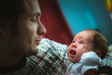 Dad comforting baby2.