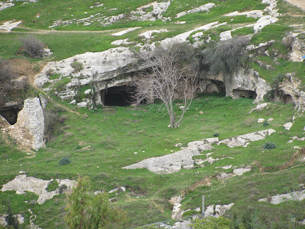 Ancient Tomb Caves in the Valley of Hinnom